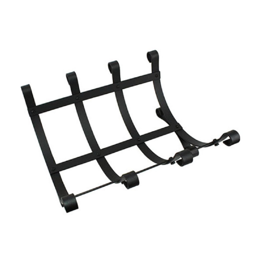 Дровница напольная стандарт, сетка, для бани и камина, металл, черная