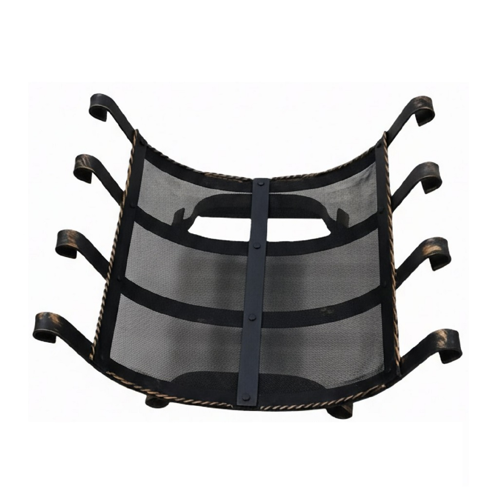 Дровница напольная стандарт, сетка, для бани и камина, металл, черная