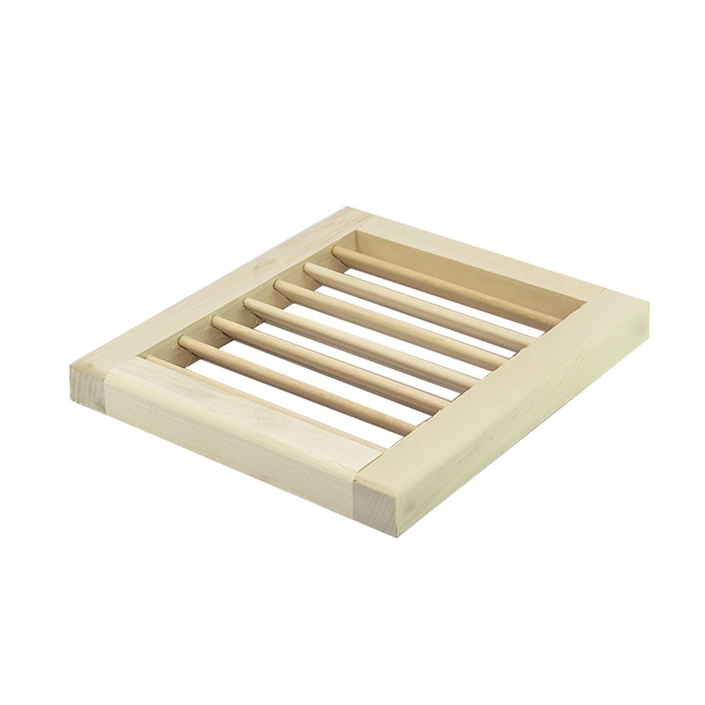 Решетка вентиляционная большая М-21, древесина липы, 220х250 мм, для бани и сауны