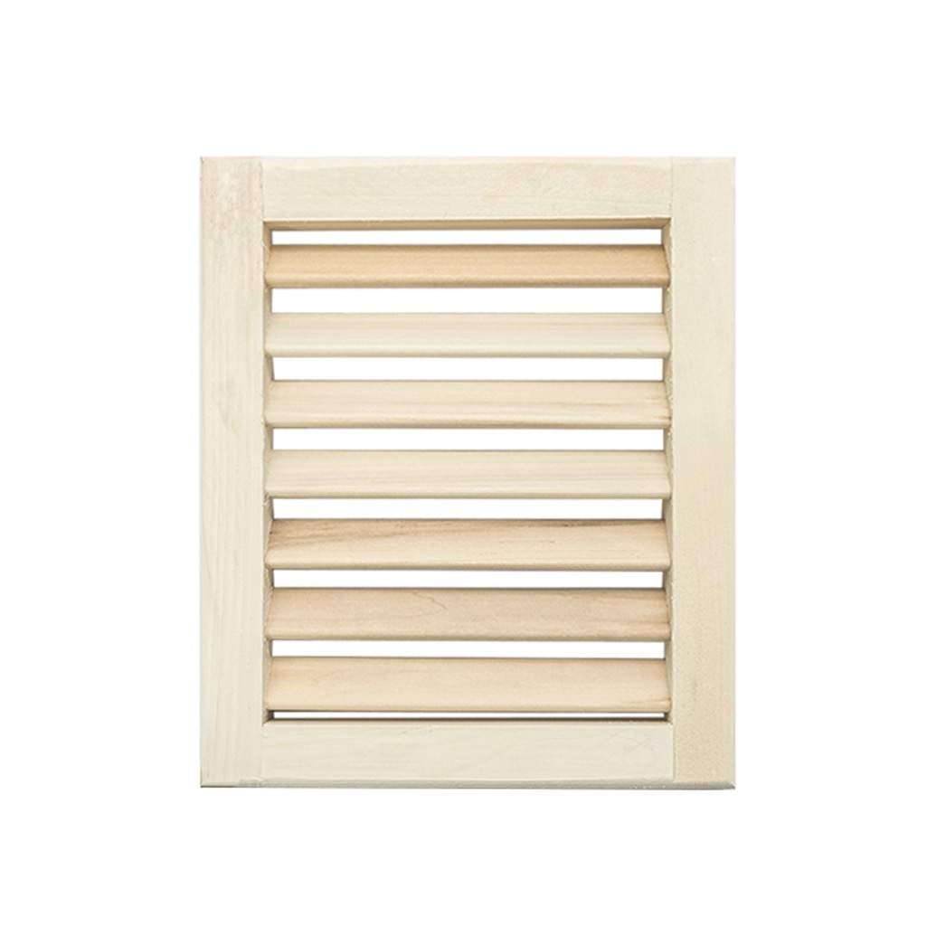 Решетка вентиляционная большая М-21, древесина липы, 220х250 мм, для бани и сауны