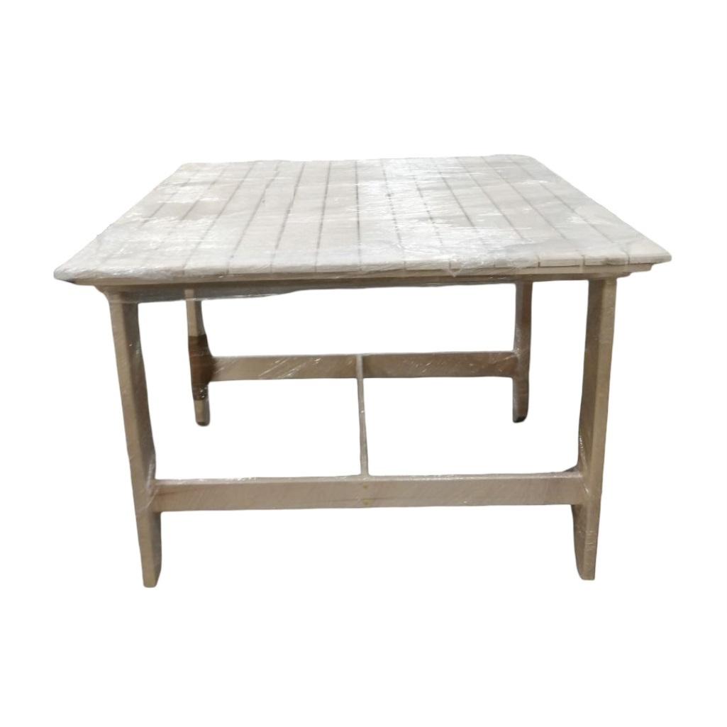 Стол квадратный, не раскладной, 755х1000х1000 мм, Липа, для бани и сауны