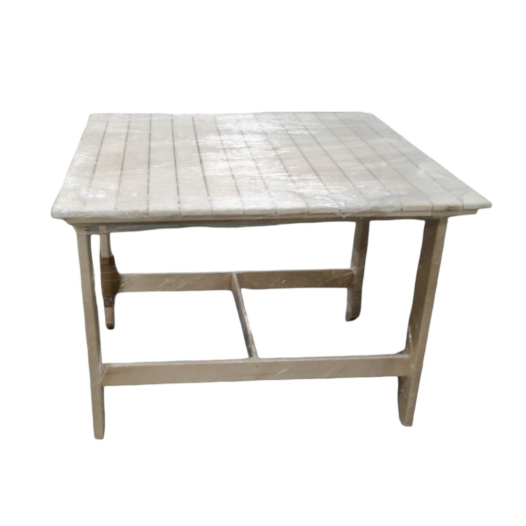 Стол квадратный, не раскладной, 755х1000х1000 мм, Липа, для бани и сауны