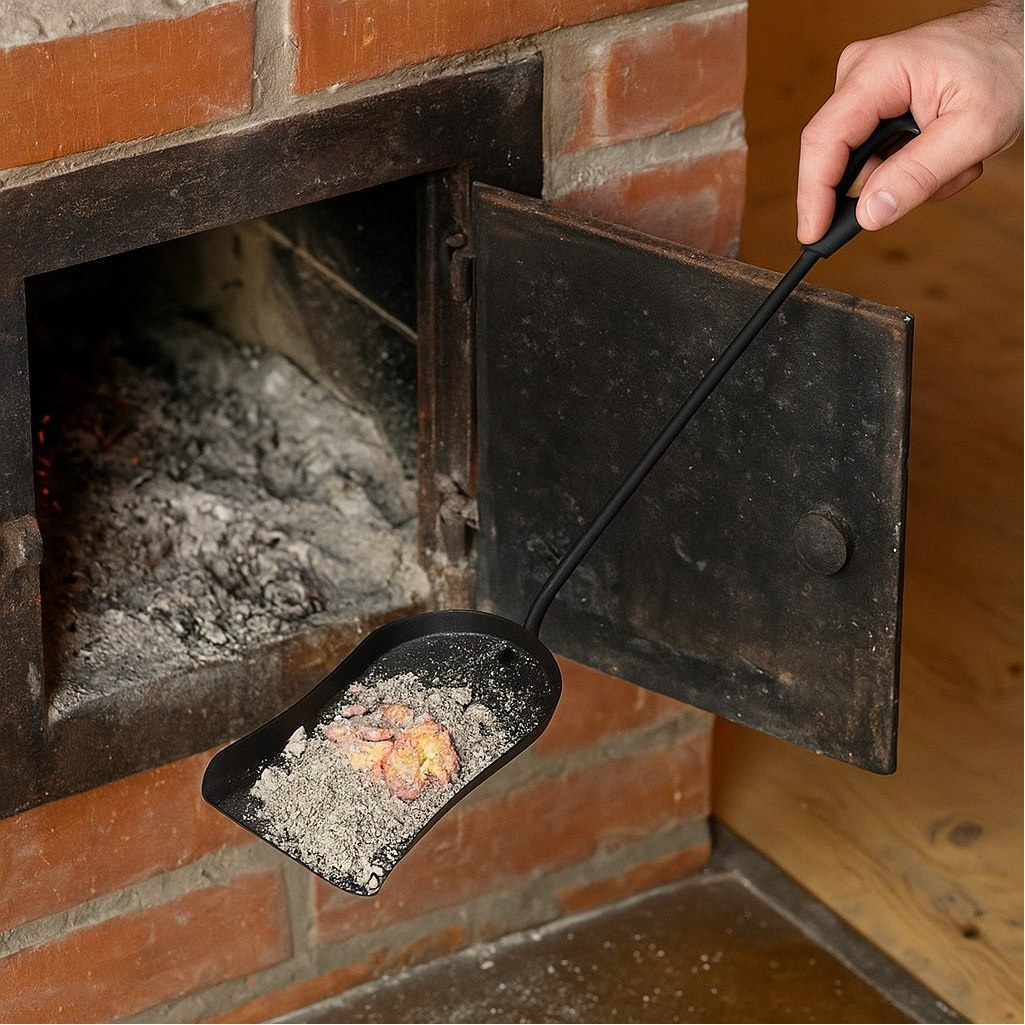 Совок каминный Печные штучки 62033, для печей, черный, длина 560 мм