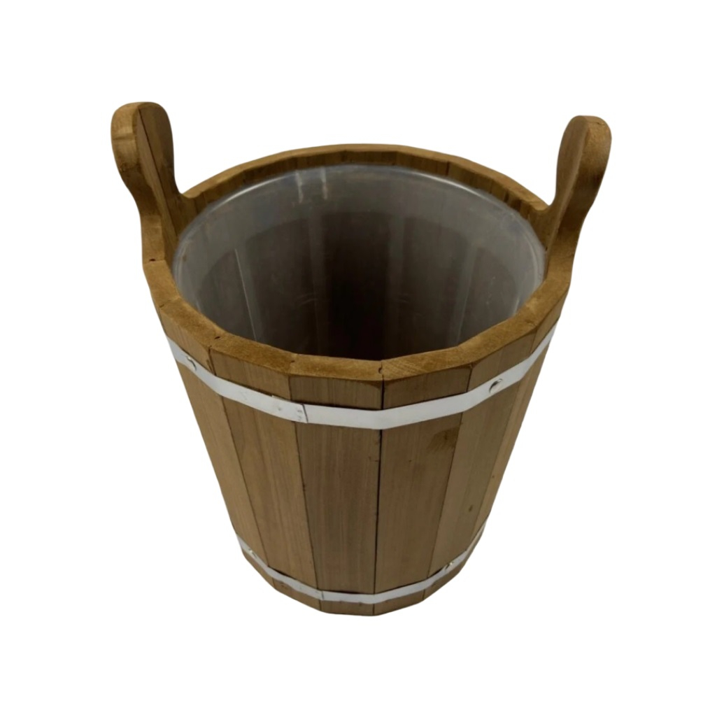 Запарник для бани и сауны, Банная линия 12-846, объем 13 л, Термолипа, вставка из пластика, дерево