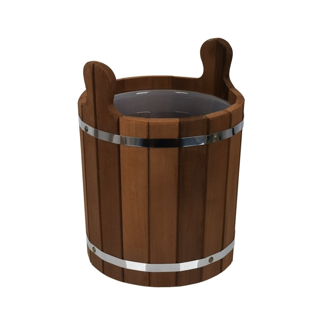 Запарник для бани и сауны, Банная линия 12-846, объем 13 л, Термолипа, вставка из пластика, дерево