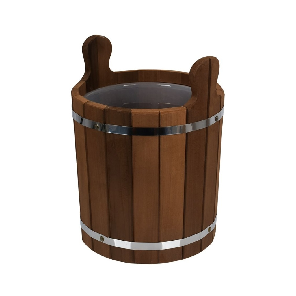 Запарник для бани и сауны, Банная линия 12-846, объем 13 л, Термолипа, вставка из пластика, дерево