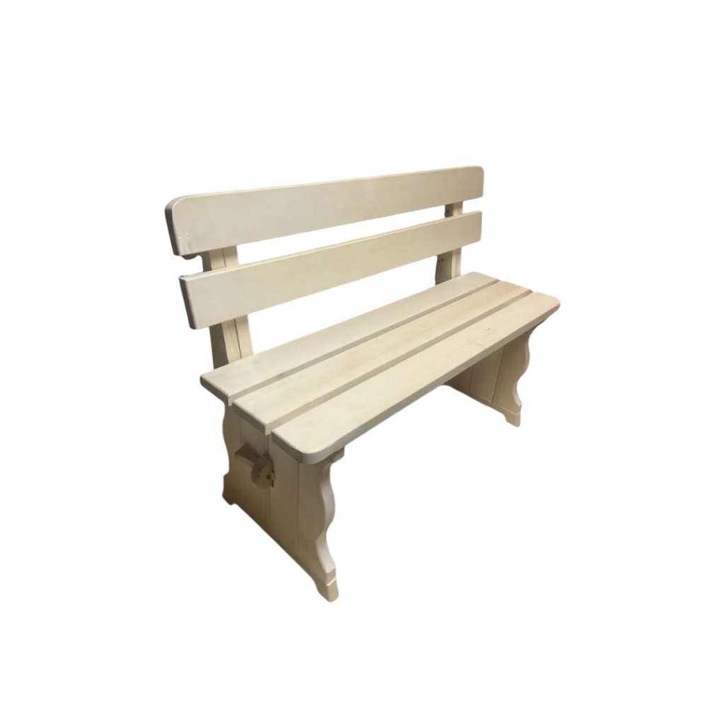 Лавка со спинкой, Осина, для бани и сауны, для отдыха, 300х440х1500 мм, дерево