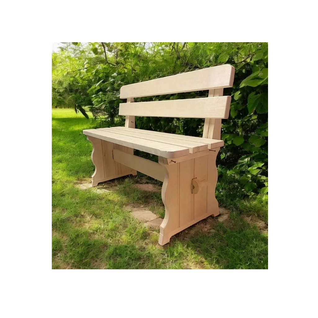 Лавка со спинкой, Осина, для бани и сауны, для отдыха, 300х440х1500 мм, дерево