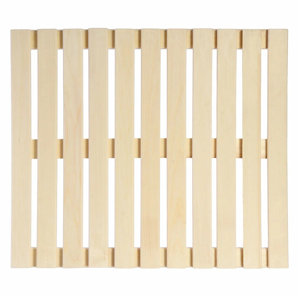 Решетка на пол, дерево Липа, для бани и сауны, бежевая, 500х800 мм