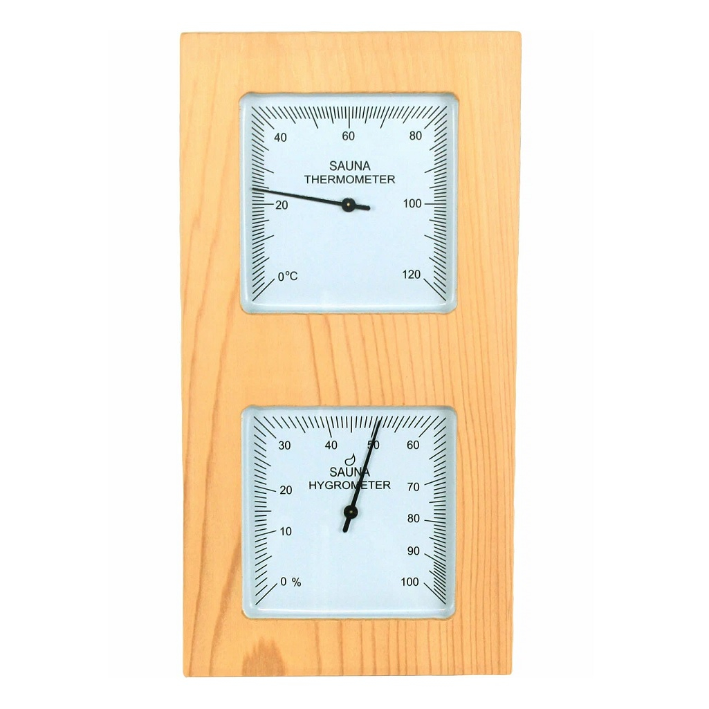 Станция банная 212F TH-31R SQUARE термогигрометр, канадский кедр, светло-коричневый