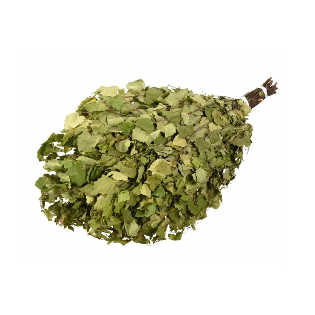 Веник для бани и сауны, дерево береза, зеленый, длина 600 мм