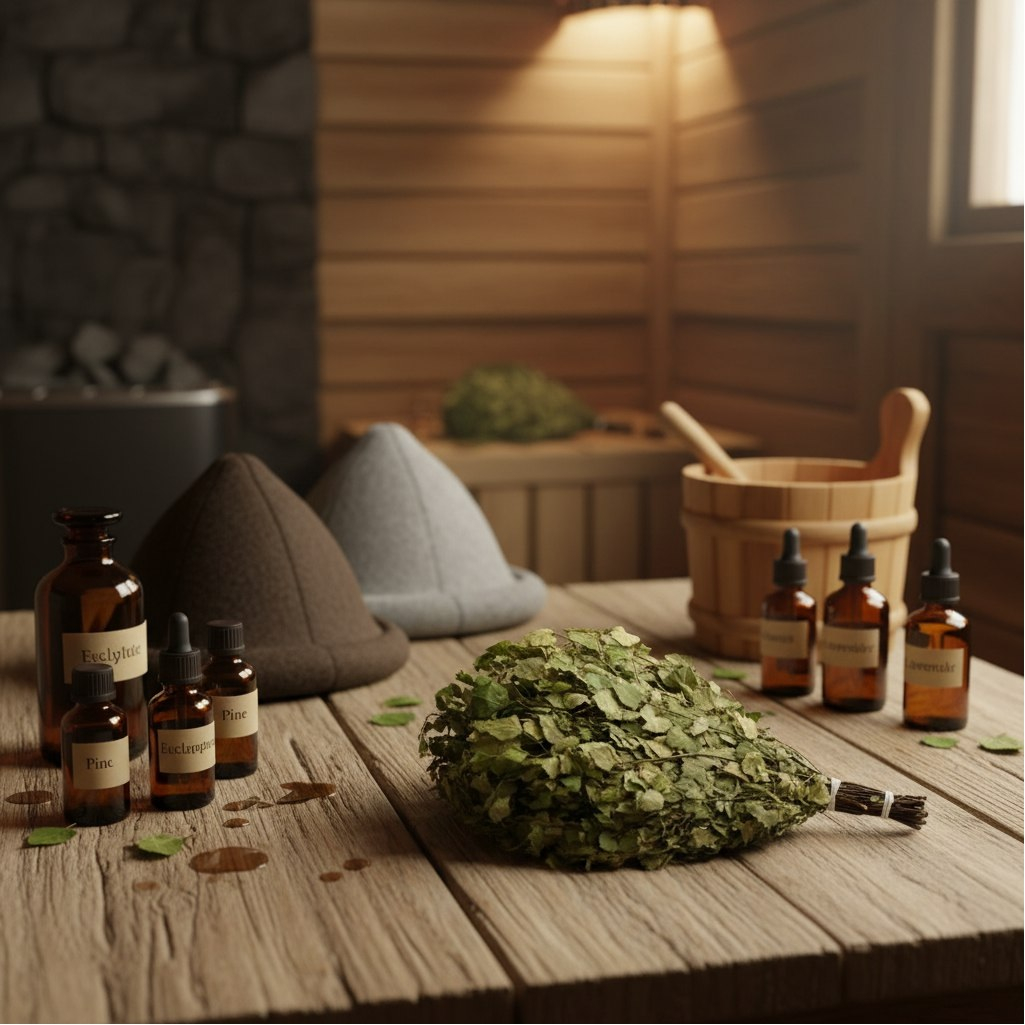 Веник для бани и сауны, дерево береза, зеленый, длина 600 мм