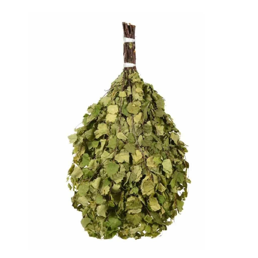 Веник для бани и сауны, дерево береза, зеленый, длина 600 мм