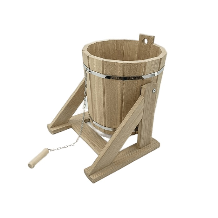 Обливное ведро 20л с нержавеющей вставкой дуб