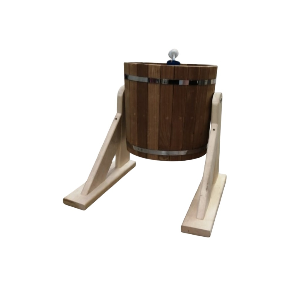 Ведро обливное, объем 20 л, Дуб, вставка из нержавеющей стали, для бани и сауны, дерево