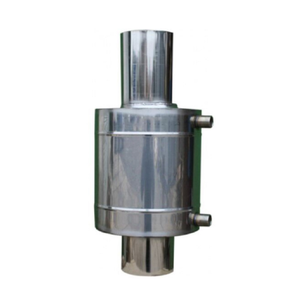 Бак-регистр на трубе, диаметр 120 мм, нержавеющая сталь AISI 430, глянец