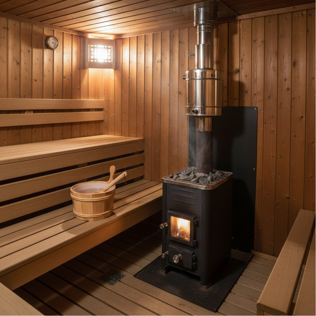 Бак-регистр на трубе, диаметр 120 мм, нержавеющая сталь AISI 430, глянец