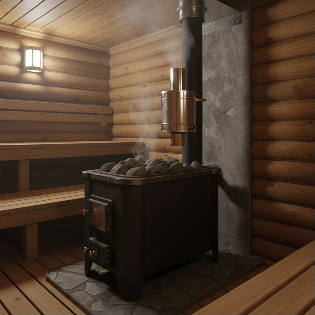 Бак-регистр на трубе, диаметр 120 мм, нержавеющая сталь AISI 430, глянец