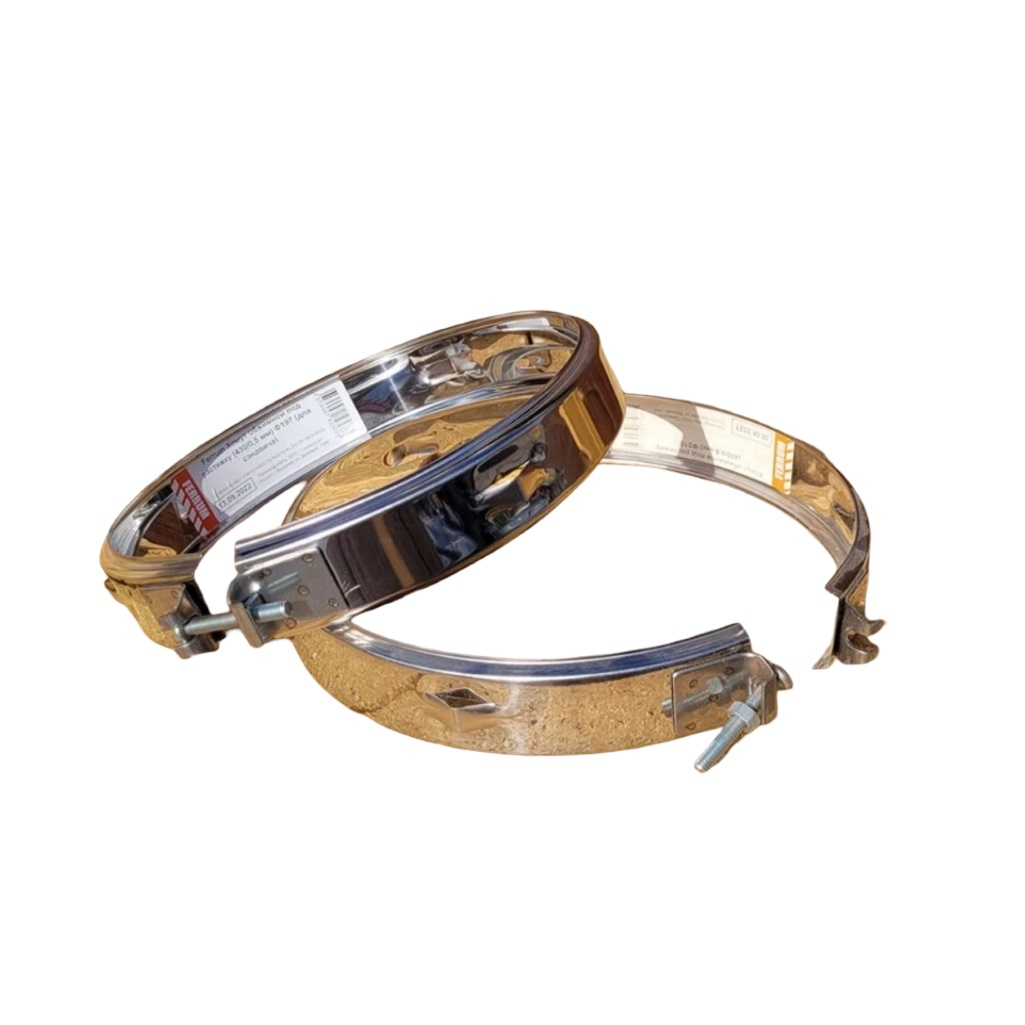 Хомут для дымоходов Ferrum d 197, под растяжки, обжимной, сталь 0.5 мм