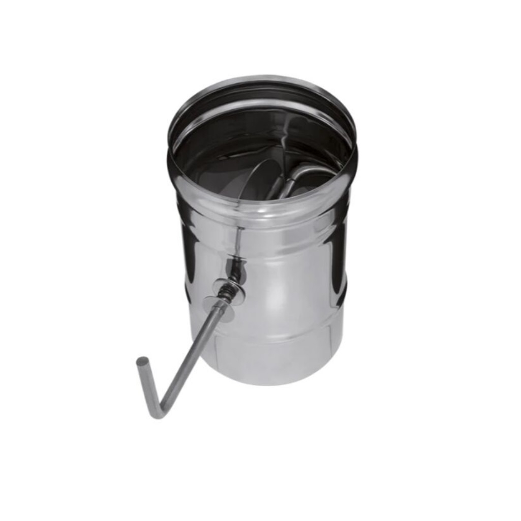 Шибер поворотный для дымохода Феникс d 200 мм, сталь 0.5 мм, для дровяных печей