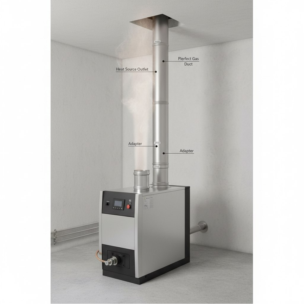 Адаптер для дымохода Ferrum ММ d 150, нержавеющая сталь, 0.8 мм