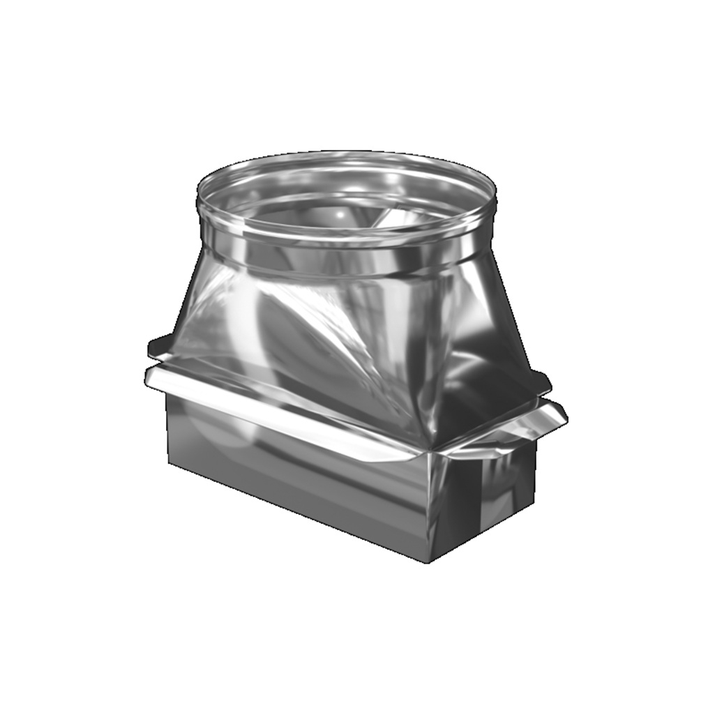 Переходник для дымохода Craft с кирпичной кладки 125х250 мм, d180 мм, нержавеющая сталь 0.5 мм