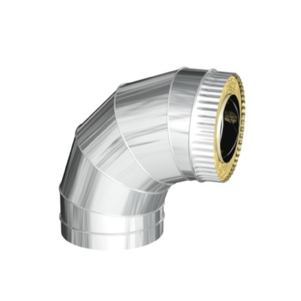 Отвод (колено) дымохода 200х280 мм, угол 90 гр., сталь, сэндвич-конструкция