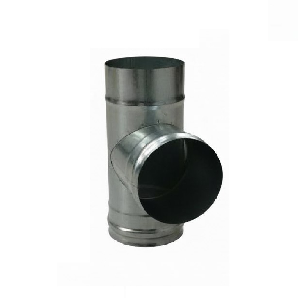 Тройник для дымохода, d 120 мм, угол 90 гр., сталь 0.5 мм, сэндвич-конструкция