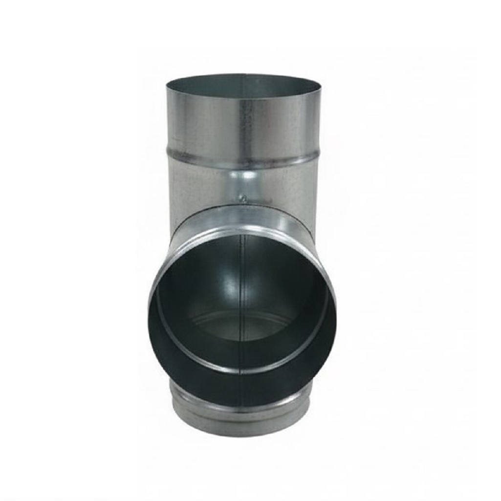 Тройник для дымохода, d 120 мм, угол 90 гр., сталь 0.5 мм, сэндвич-конструкция