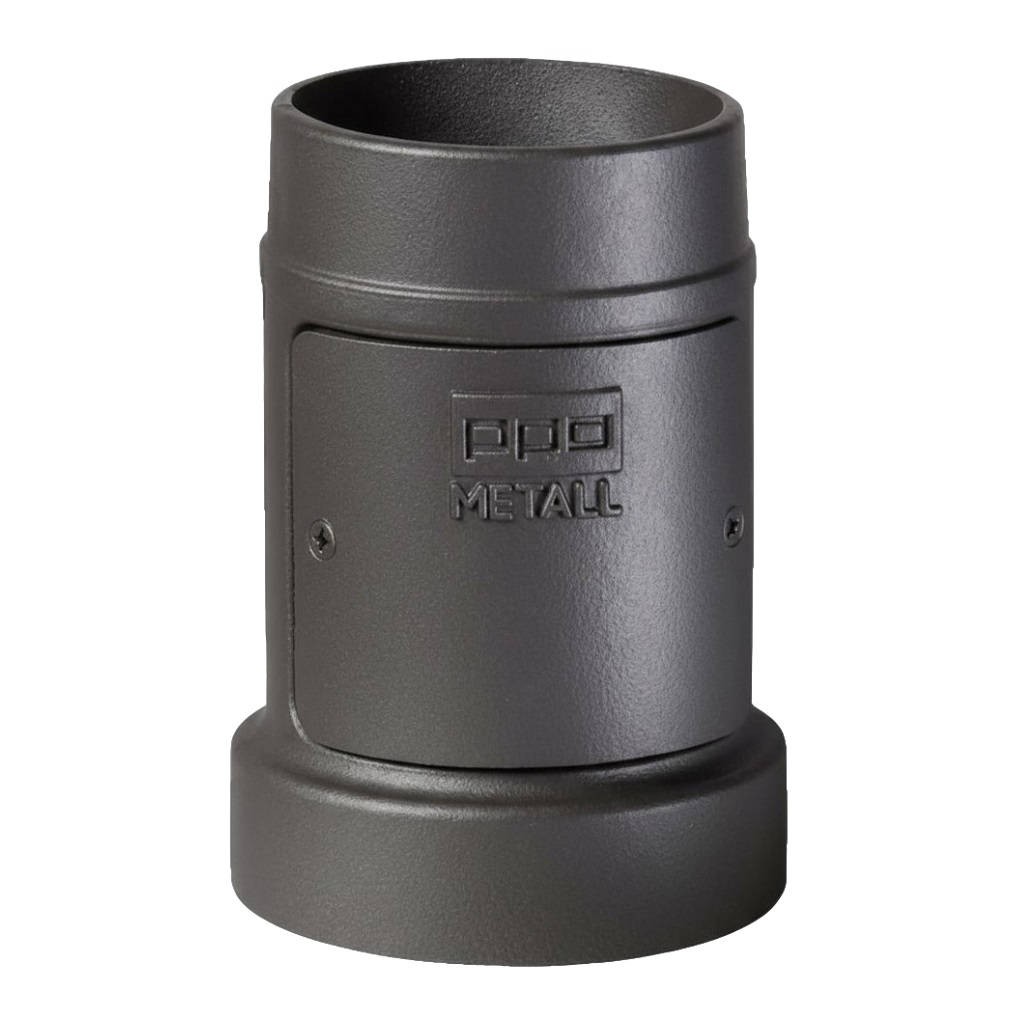 Дымоход стартовый, с ревизией, диаметр 115-136 мм, чугун, серый