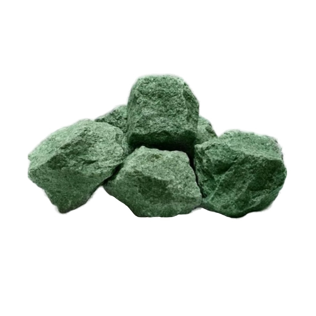 Камень Жадеит для создания тепла в бане, колотый, средний, ведро 10 кг