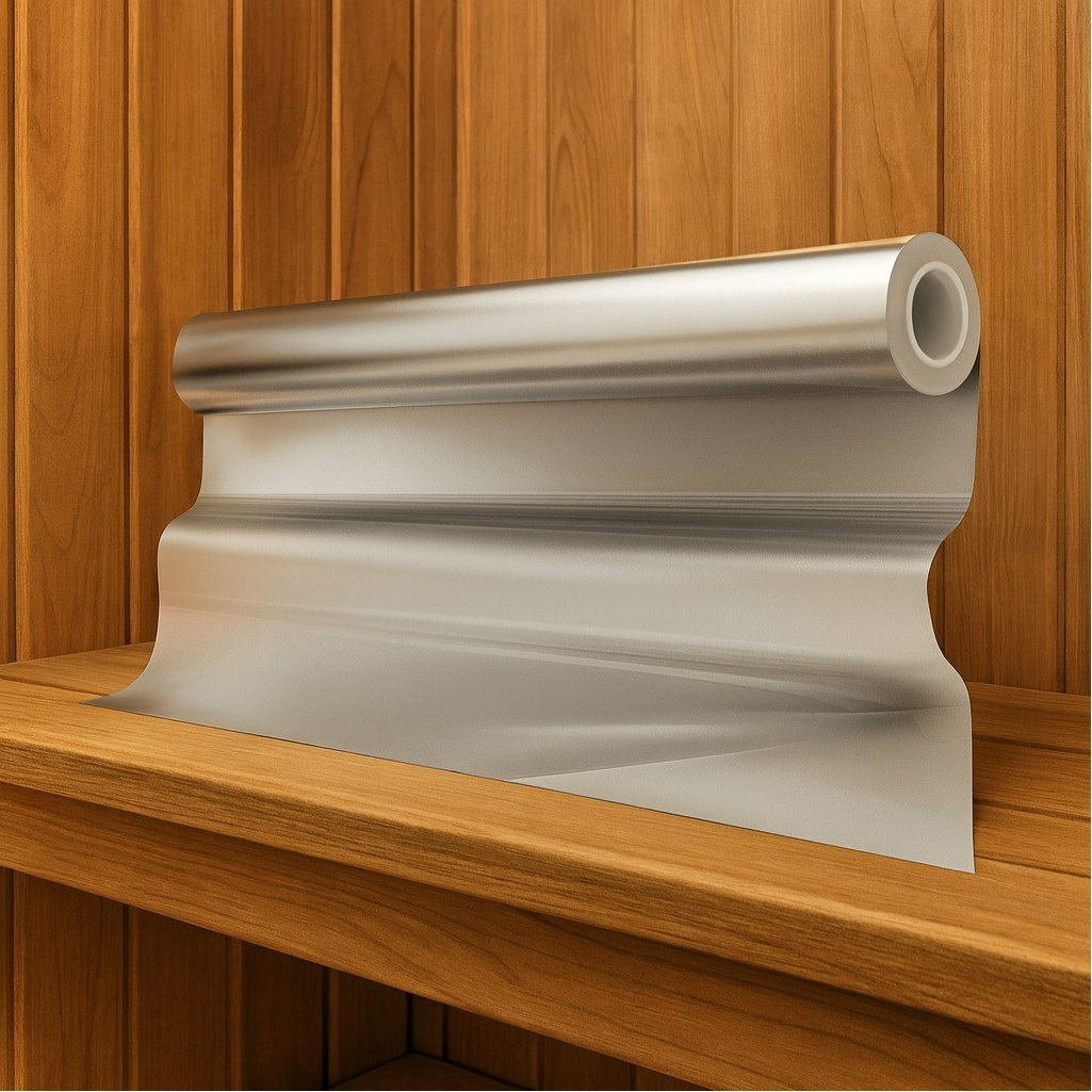 Фольга для бани и сауны, алюминиевая, серебристый, 100 мкм, 6 кв.м