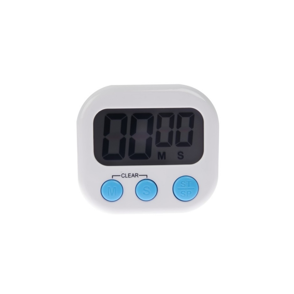 Таймер Luazon Home LB-18, электронный, белый, ЖК-дисплей, магнит, батарейка AAA