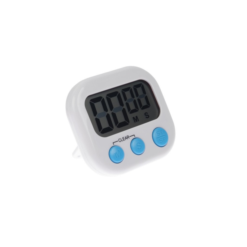 Таймер Luazon Home LB-18, электронный, белый, ЖК-дисплей, магнит, батарейка AAA