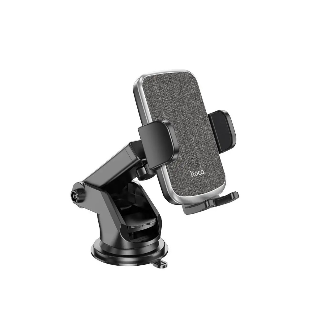Держатель для телефона автомобильный Hoco CA95 на панель приборов или лобовое стекло, универсальный, черный с серым