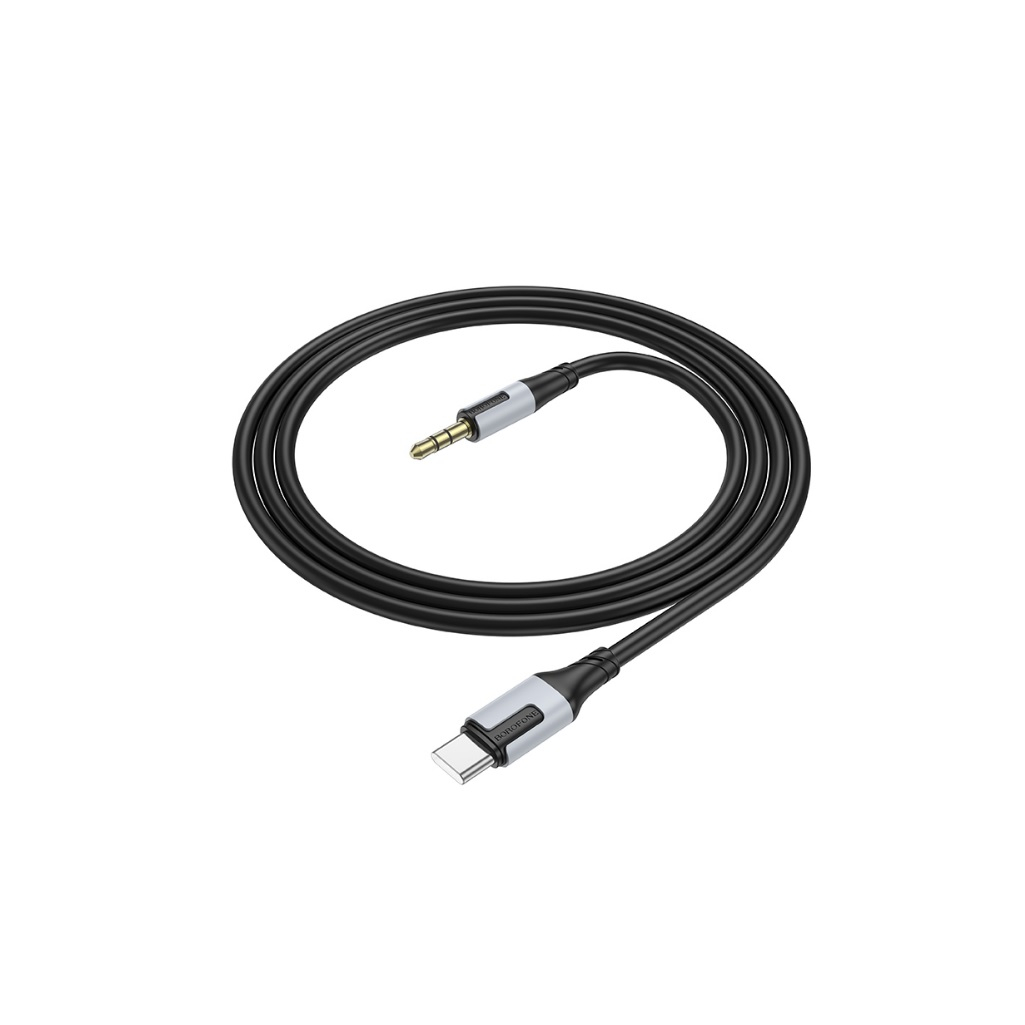 Кабель Borofone BL19 AUX 3.5mm Type-c, 1 м, для наушников, черный