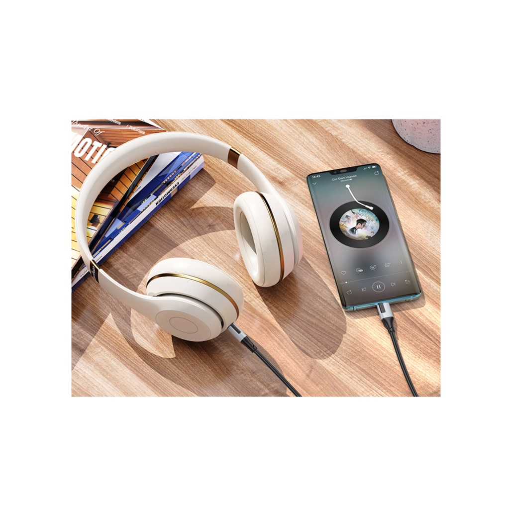 Кабель Borofone BL19 AUX 3.5mm Type-c, 1 м, для наушников, черный