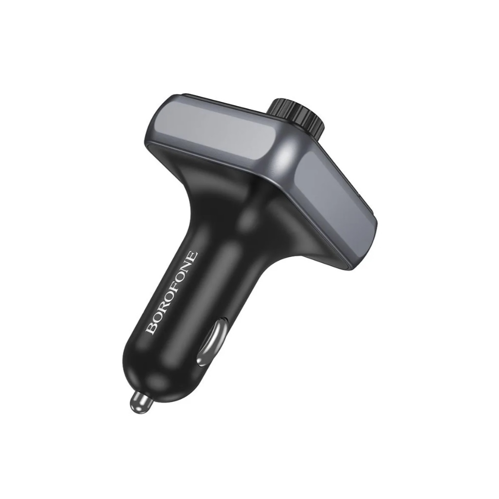 Автомобильный FM-трансмиттер Borofone BC50, Bluetooth 5.4, USB 2.0, USB Type-C, черно-серый