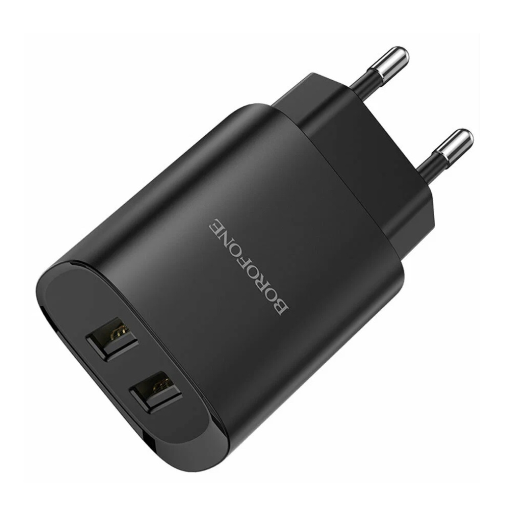 Блок зарядный Borofone BN27, super fast 2xUSB, 2.1A, черный