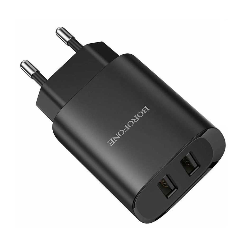 Блок зарядный Borofone BN27, super fast 2xUSB, 2.1A, черный