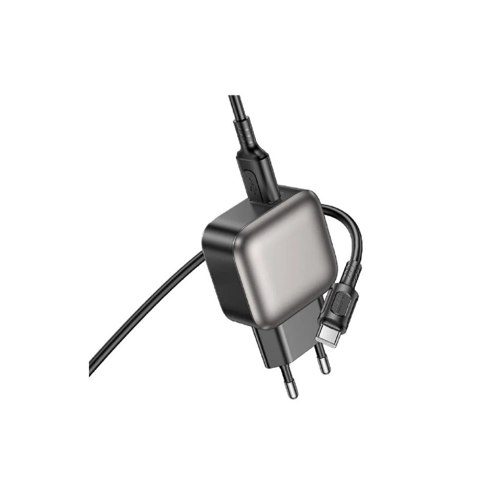 Блок зарядный Borofone BAS52A, 1USB 3.0A QC3.0 18 Вт, матовое покрытие, черный