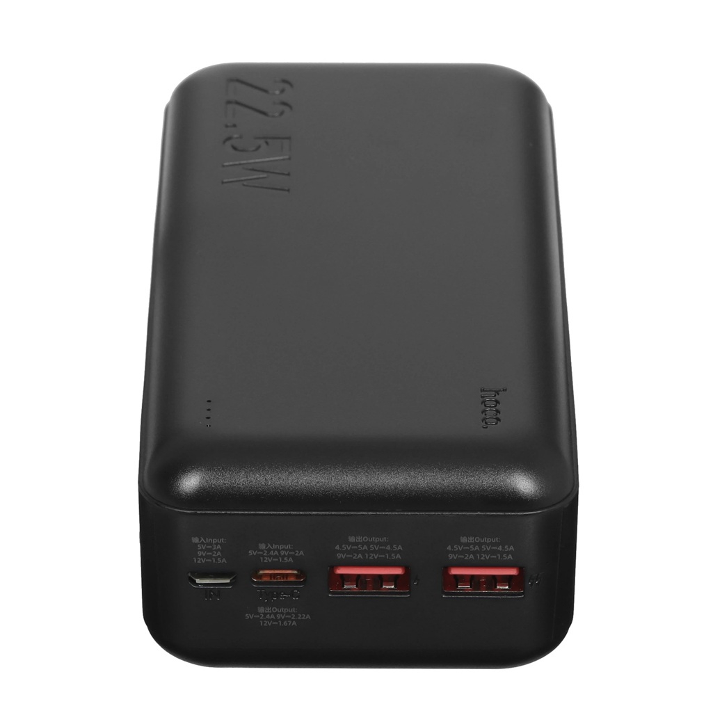 Аккумулятор внешний Hoco J101B, 22.5 Вт, 2хUSB-A, USB-С, 30000 мАч, черный