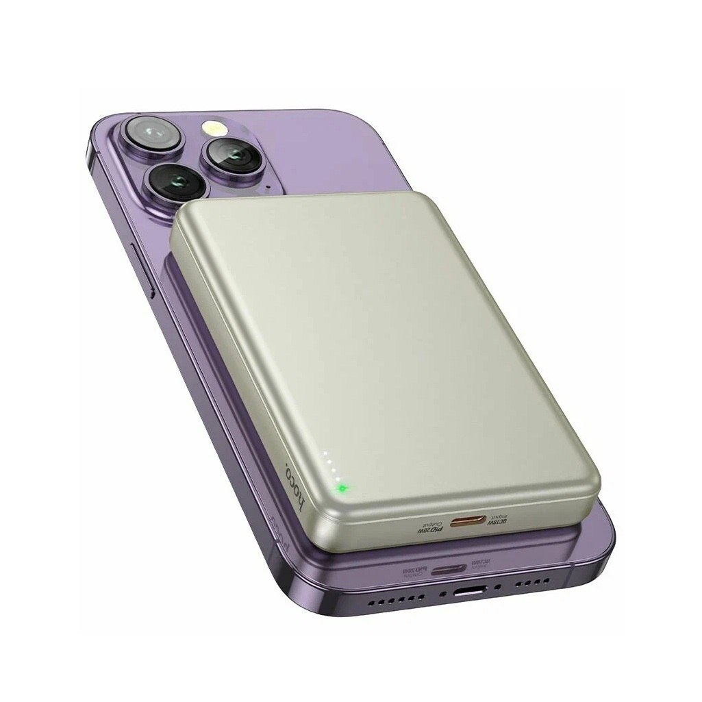 Аккумулятор внешний Hoco Q26A, 15 Вт, USB Type-C, 10000 мАч, белый