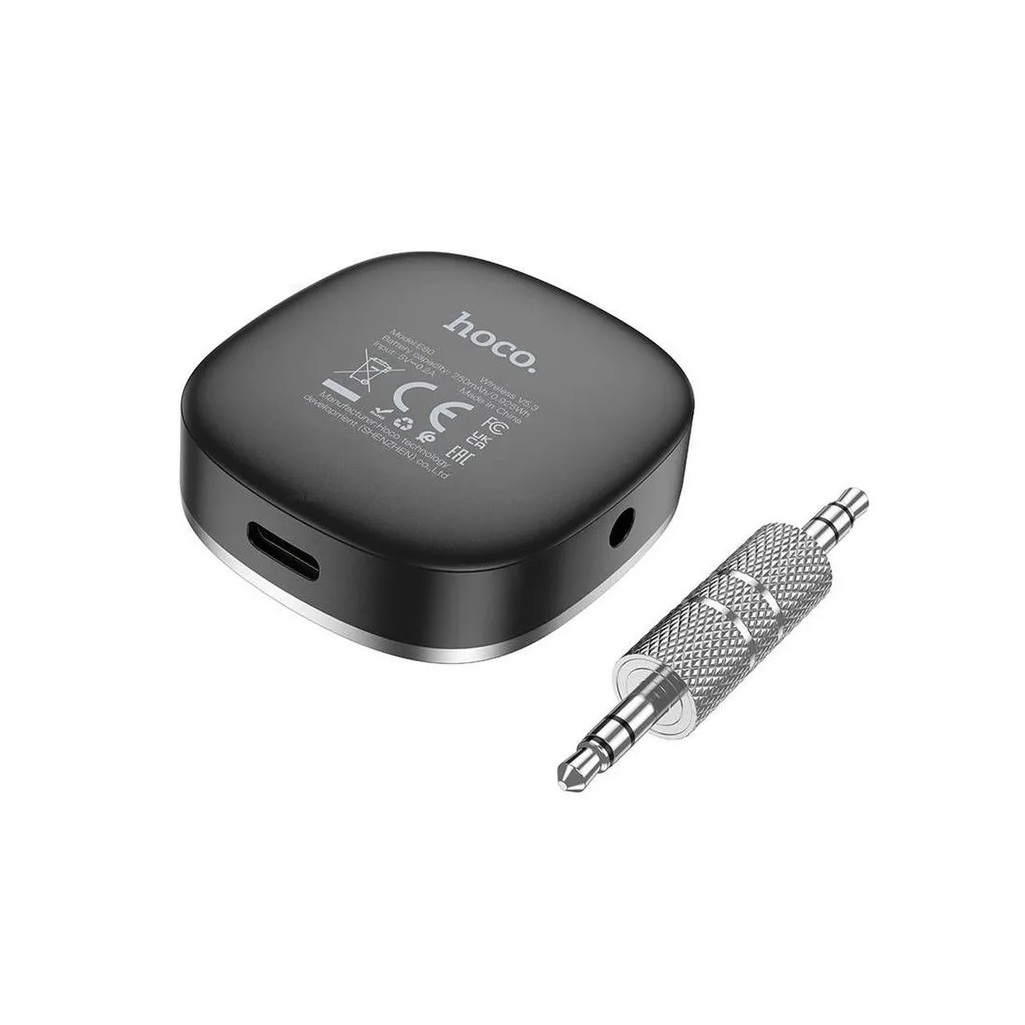 Ресивер автомобильный Hoco E80, AUX 3.5 мм, Bluetooth, черный