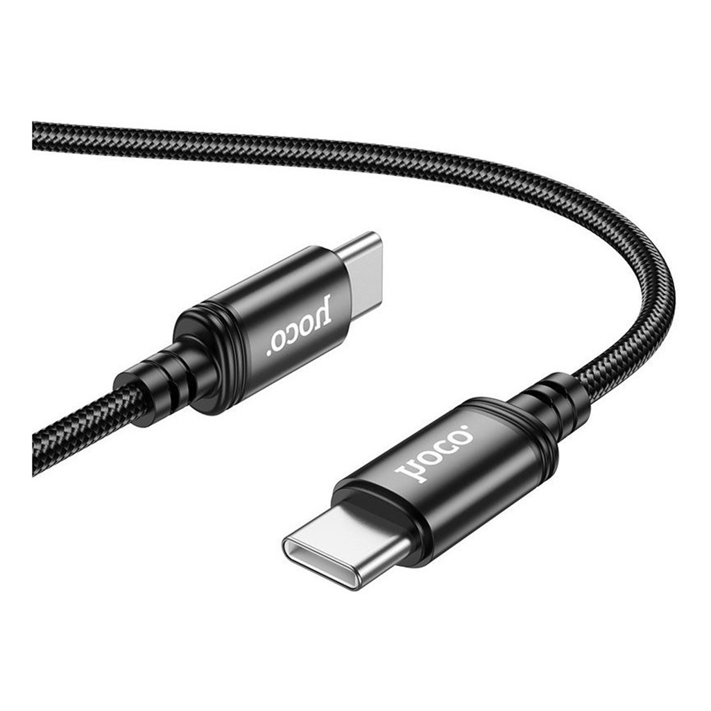 Кабель Hoco X89 Type-C - Type-C, 3 А, нейлоновая оплетка, цвет черный, 1 м
