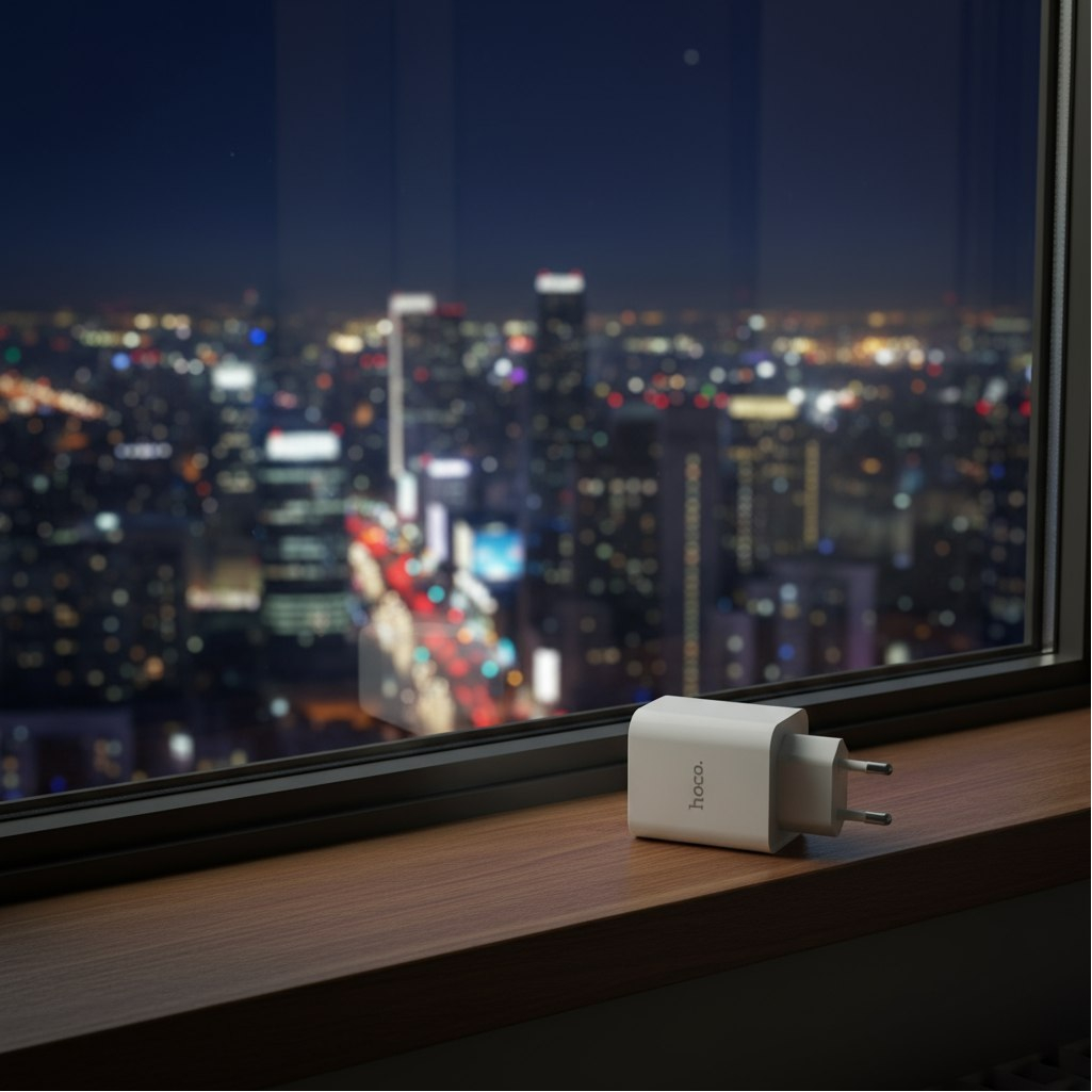 Устройство зарядное Hoco C80A Plus rapido, 1xUSB, 1xUSB-C, 3А, для IPhone, белый