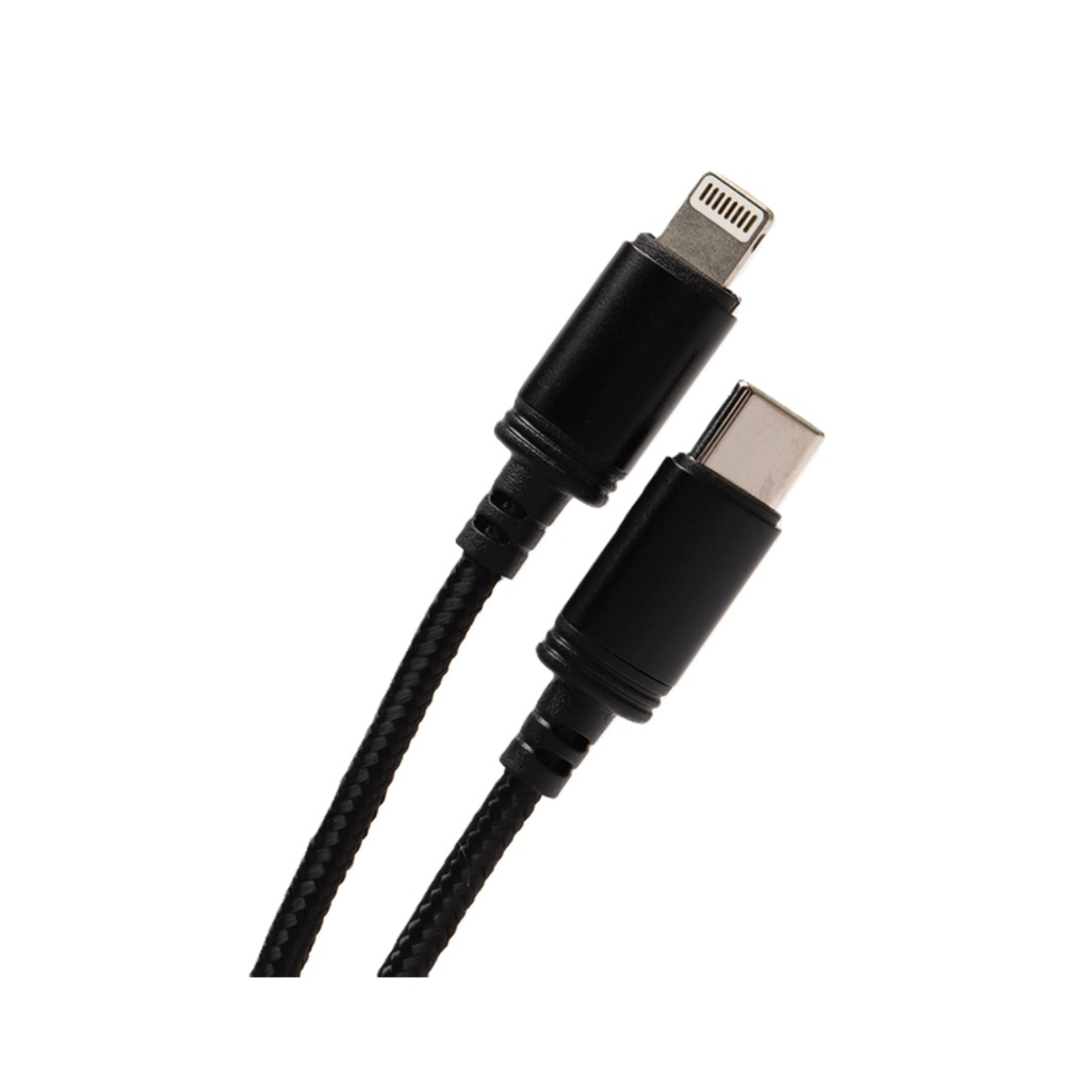 Кабель Hoco X89, Lightning-Type-C, 2.4 А, нейлон, цвет черный, 1 м