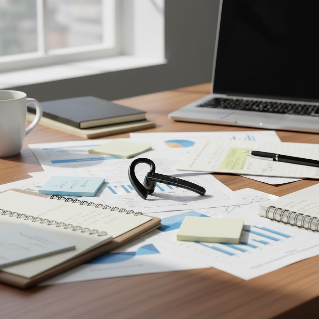 Бизнес-гарнитура беспроводная Hoco S19 Heartful ENC BT, цвет черный матовый