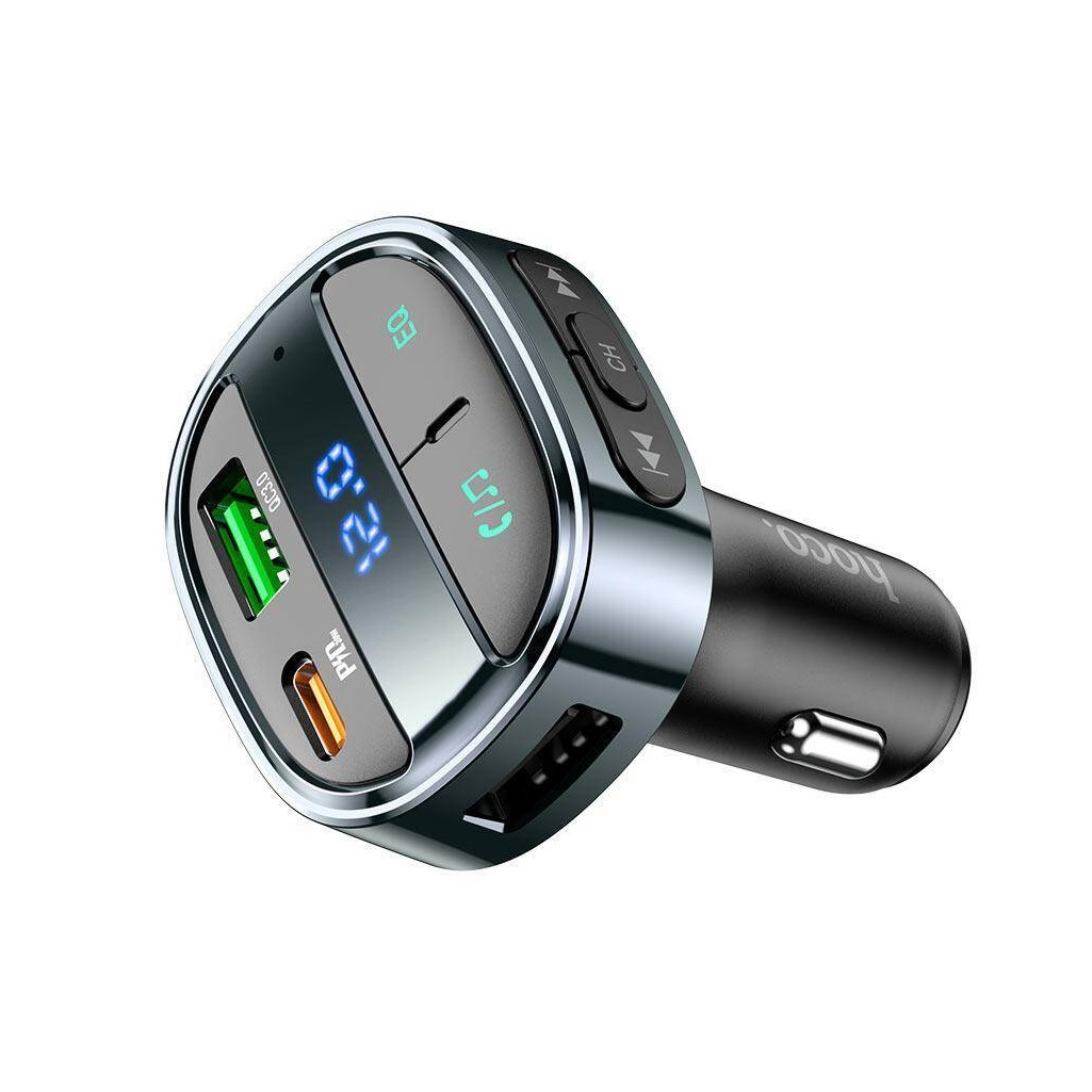 FM-трансмиттер Hoco E70 PD30W+QC3.0, E70, Bluetooth, QC3.0, PD 30 Вт, черный