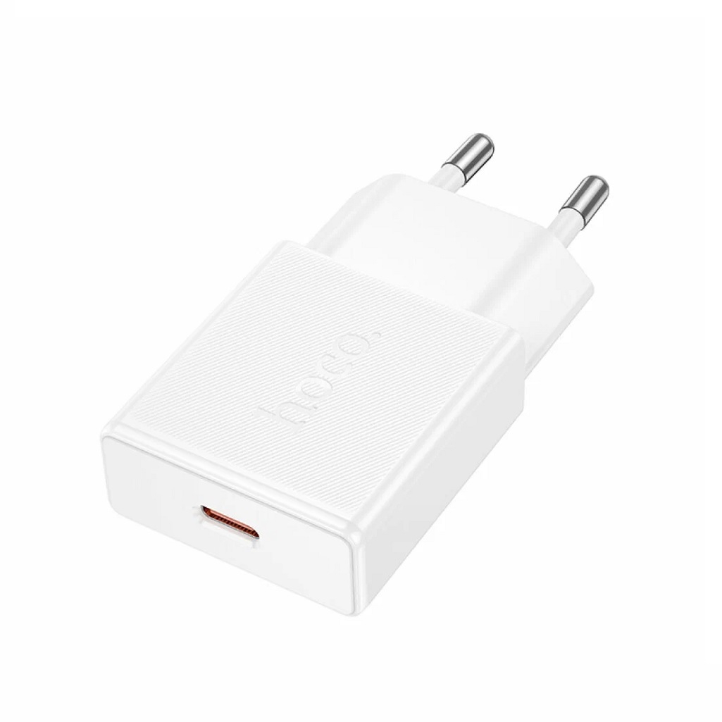 Блок зарядный Hoco N74W, USB Type-C, 25 Вт, 3А, 1 порт, белый